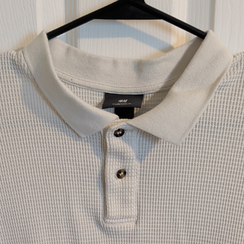 H&M Men's Beige Polo Shirt - Picture 3 of 7